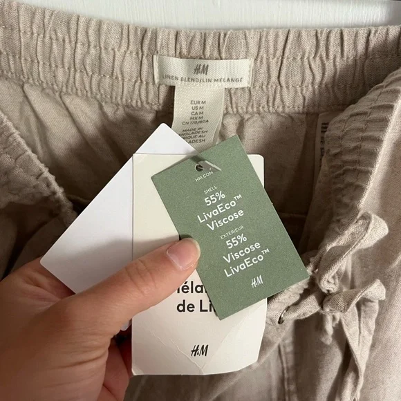 NWT H&M Linen Blend Shorts - Picture 4 of 4